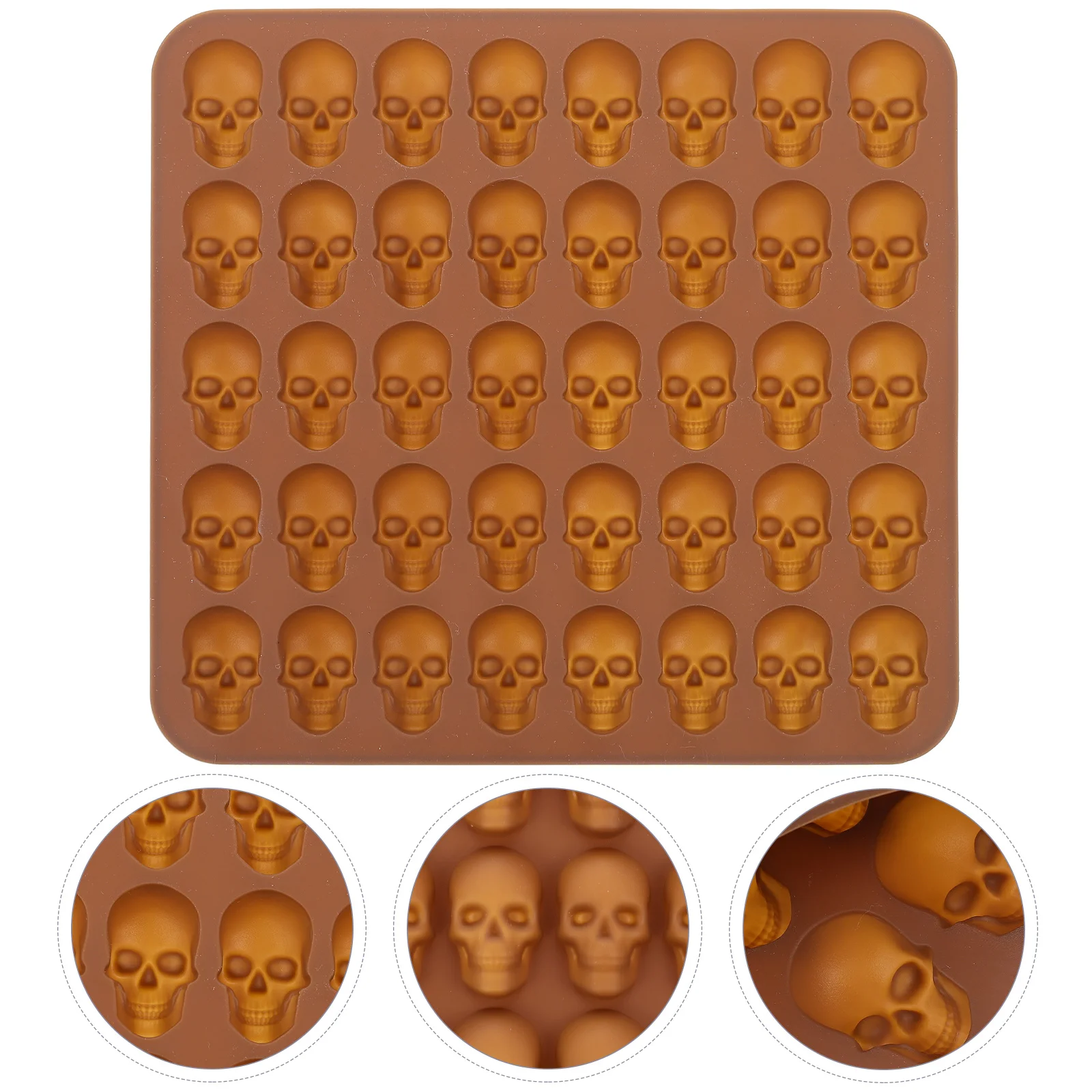 

Silicone Baking Molds Halloween Cookie Shaper Skull Mold Biscuit Cake Gummy Party Supplies Non Stick Easy DeMold Washable