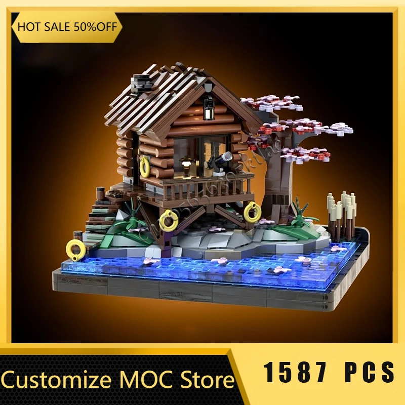 1587 قطعة MOC الهمس الصنوبر بحيرة المقصورة نموذج منزل وحدات اللبنات الاطفال الجمعية عرض اللعب مهرجان مفاجأة هدية #1