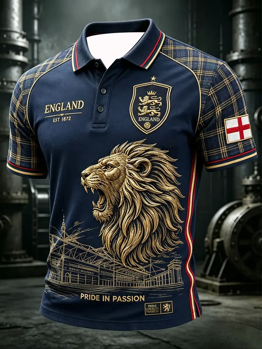 2026 Edition Women's England Fan Football Polo Shirt - 3D Print - Fashionable and Comfortable - Suitable for Both Men and Women