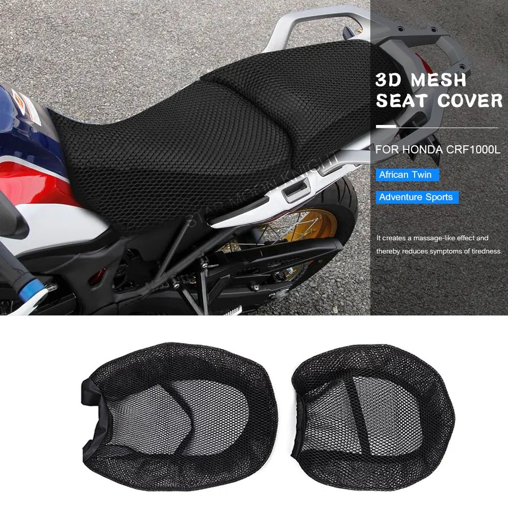 Pokrowiec na siedzenie z siatki 3D do HONDA African Twin CRF1000 CRF 1000 L CRF1000L Adventure Sports Slip Nylon Fabric Protector Cover