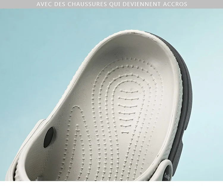Men EVA Clogs Breathable Hole Sandals Lightweight Non‑Slip Soft Sole Summer Casual Slippers For Outdoor Street Beach Garden Shoe