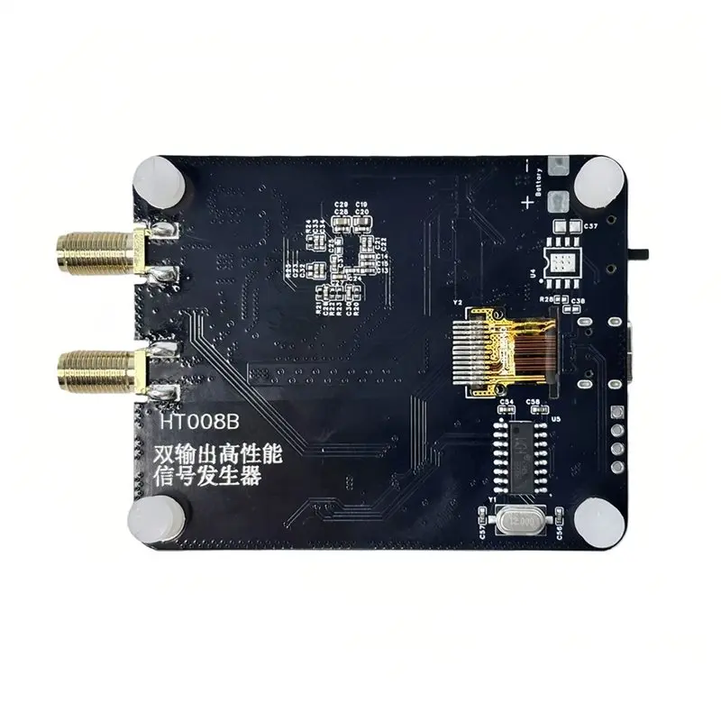 ABKQ-HT008B MAX2871 مولد إشارة ثنائي الإخراج 50 ميجا هرتز إلى 6400 ميجا هرتز يتميز بشاشة OLED مقاس 0.96 بوصة كصدر إشارة الشاشة