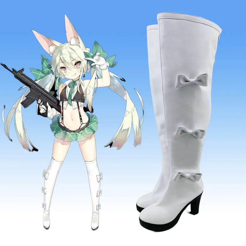 

Обувь для косплея Game Girls Frontline ART556, длинные белые сапоги ART556, косплей костюм, реквизит, обувь для Хэллоуина