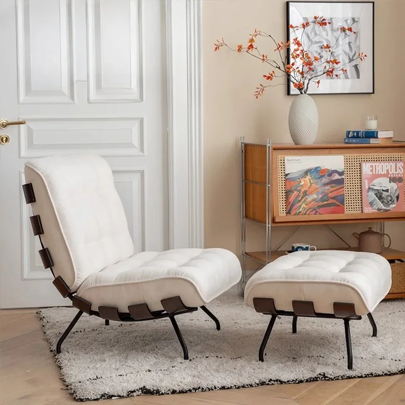 Italian single sofa chair home living room bedroom leisure retro sofa minimalist sofa design practical