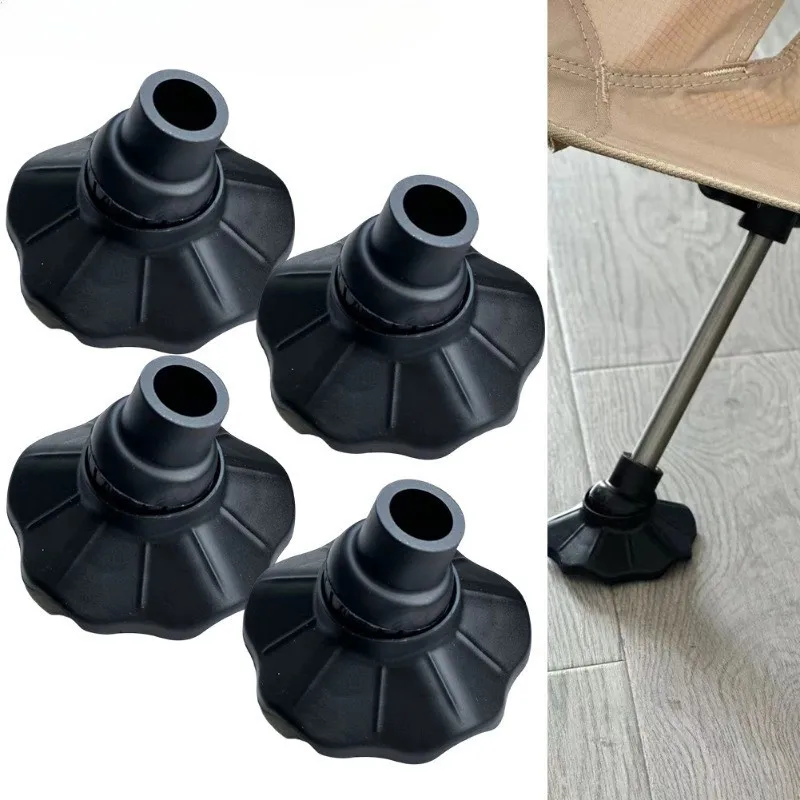 Sturdy Foot Pads 8 pcs, 13mm, Anti-Slip and Anti-Sink, Protect Floors, for Camping and Folding Chairs
