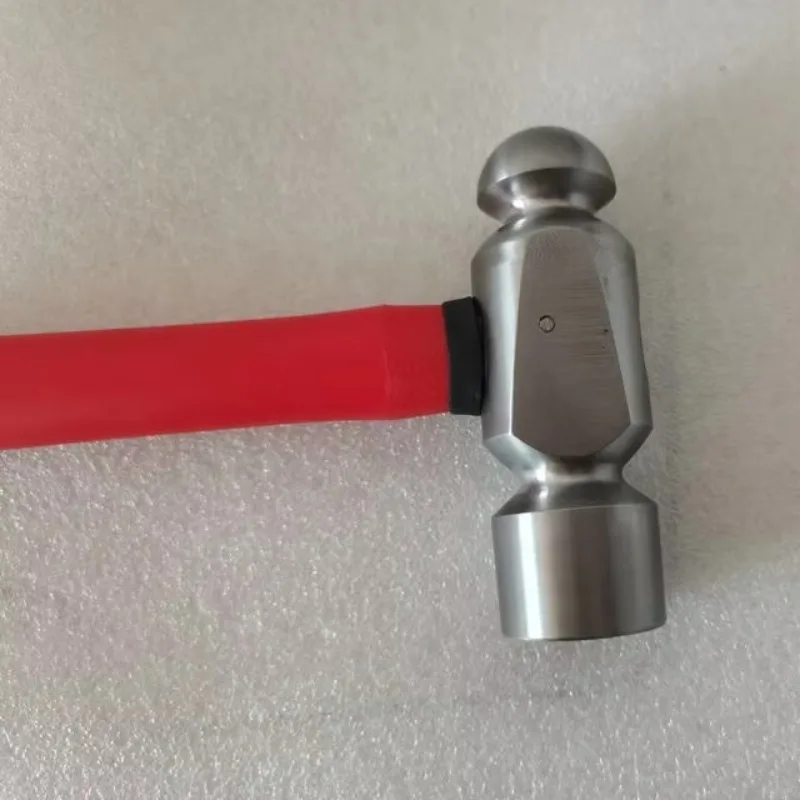 Martello a testa sferica non magnetico per utensili in titanio da 1 libbra con manico in fibra di vetro
