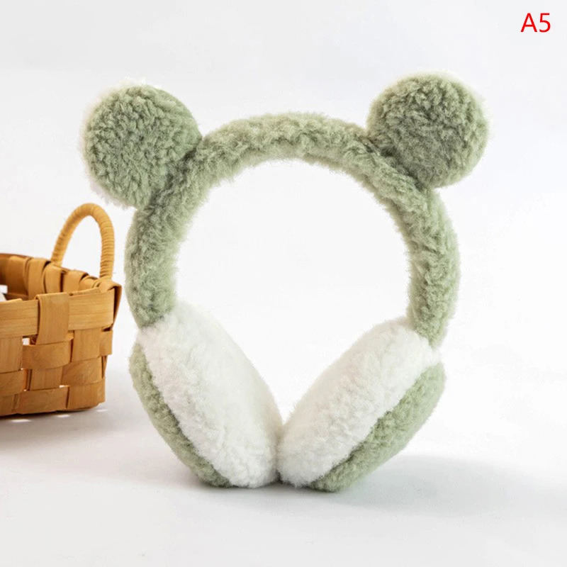 Cute Bear Ears Plush Earmuffs Children Cartoon Animals Winter WarmEar Warmers Women Men Faux Furry Earmuffs Headband Ear Cover