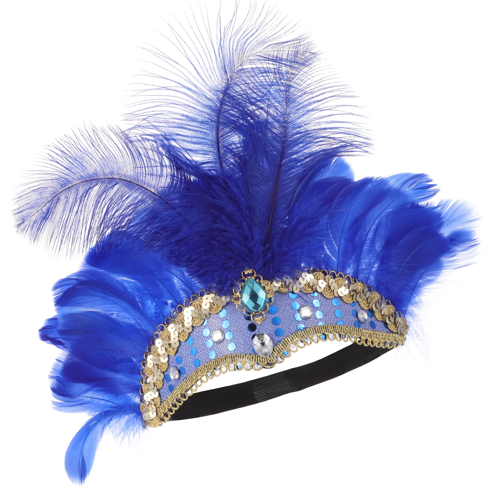 

Stylish Feather Headpiece Unique Design Flapper Headband Carnival Party Headwear Halloween Christmas Accessory Wedding Hair Band