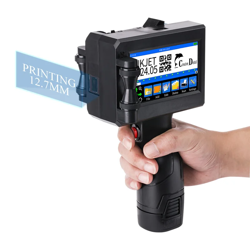 12.7mm Handheld Expiry Date Printer Portable Printer for QR Code Batch Number Paper Bag