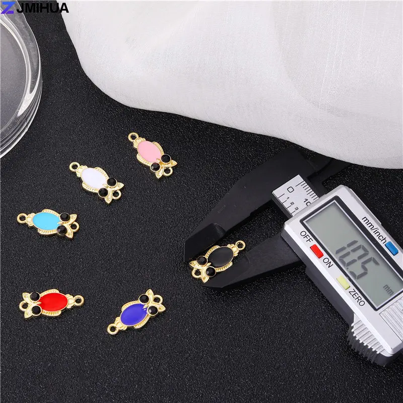 15pcs Enamel Owl Charms Connectors For Jewelry Making Findings DIY Handmade Earrings Bracelets Accessories