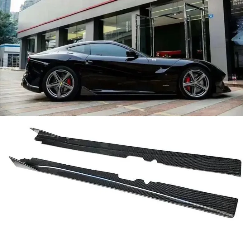 

For Ferrari F12 2013 2014 2015 2016 2017 2018 2019 Real Carbon Fiber Side Skirts Body Kit