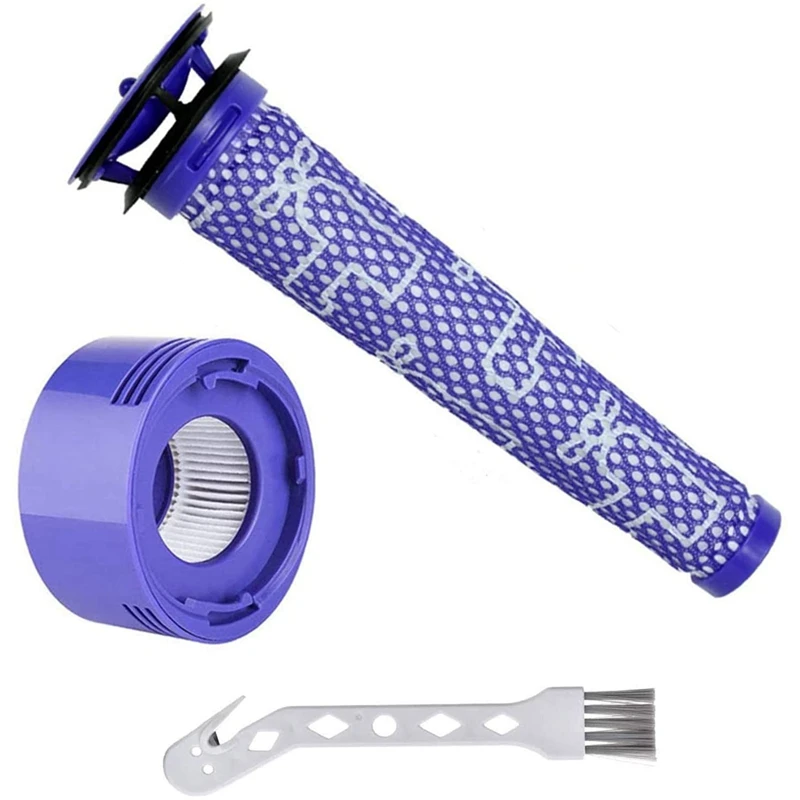 ¡Promoción! Kit de posfiltro HEPA de prefiltro de repuesto con cabezal de rodillo suave, tira de felpa suave, manguera azul de succión de rodillo