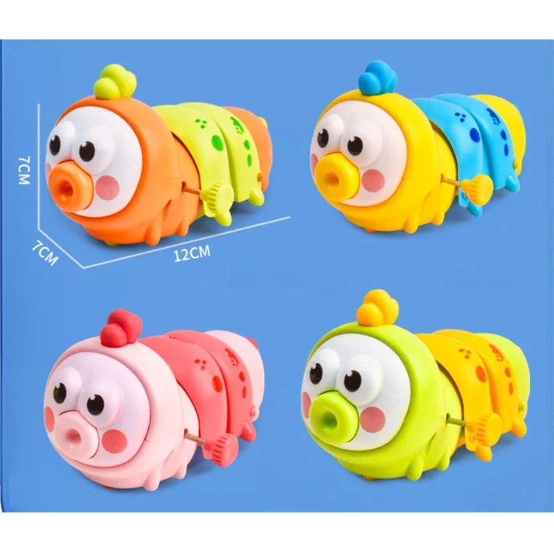 New Wind-up Telescopic Toys Swinging Caterpillar Puzzle Toys  Caterpillar Clockwork Baby Educational puzzle Toddler Toys gift