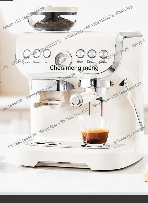 

Foreign Trade Coffee Machine Italian Espresso Semi-Automatic High-Pressure Steam Dual Boiler Heating Grinding All-in-One Machine