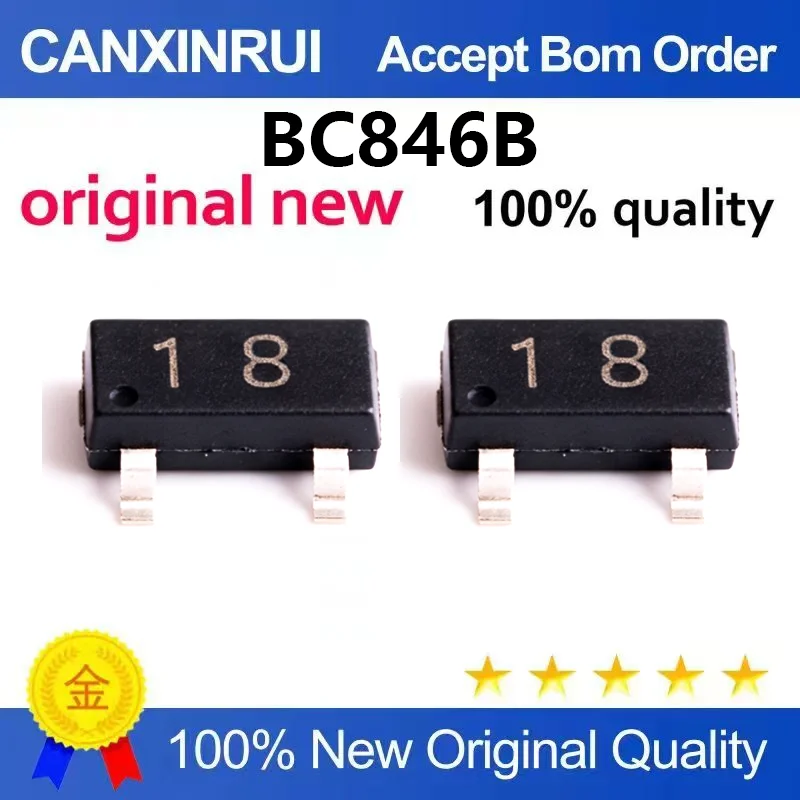 (5pcs-100pcs)Brand new original BC846B 1B SOT-23 65V 100mA NPN transistor transistor transistor