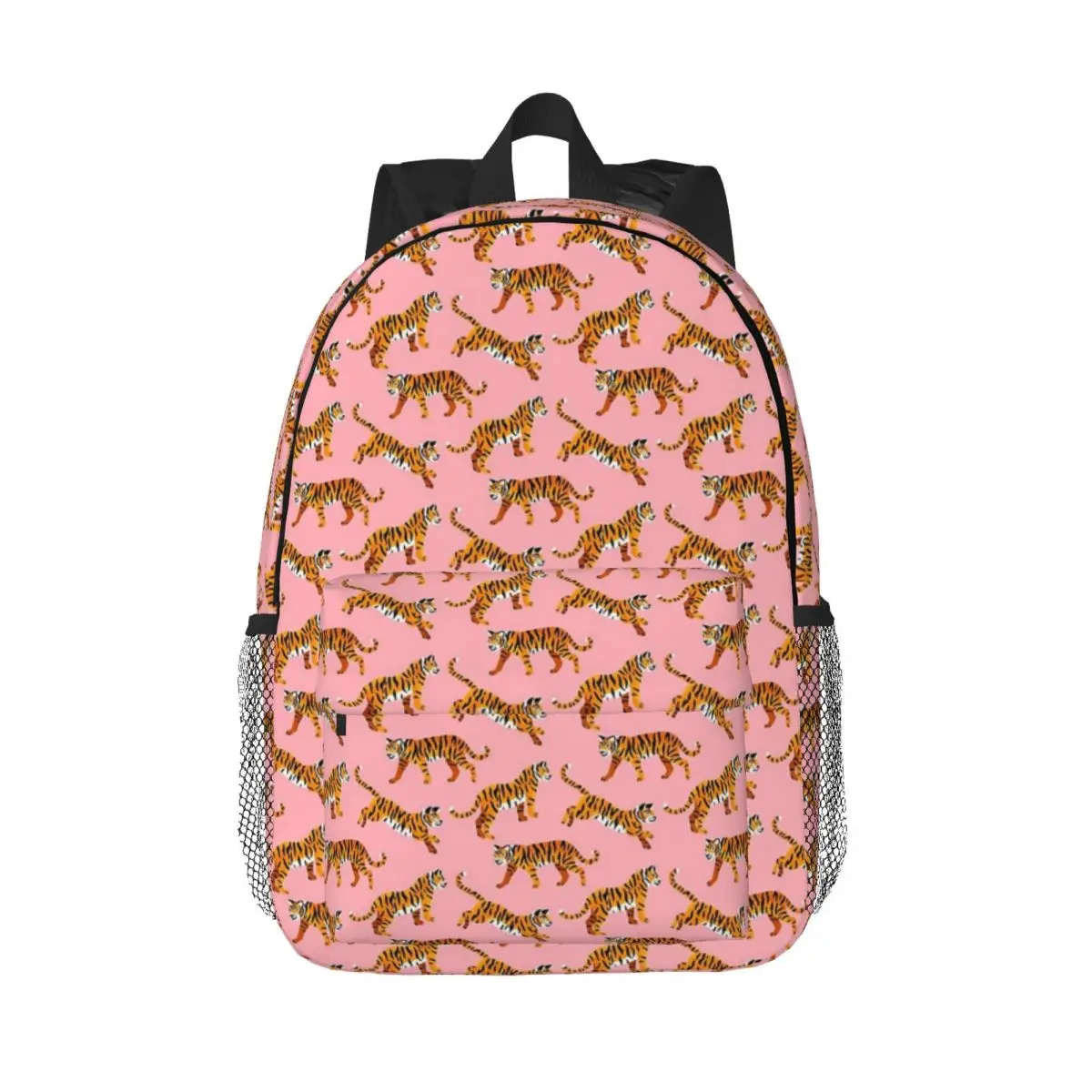 Bengal Tigers - Peachy Pink Backpacks Boys Girls Bookbag Fashion Children School Bag Travel Rucksack Shoulder Bag Large Capacity