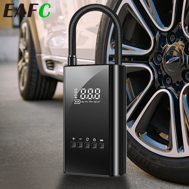 

Автомобильный воздушный компрессор EAFC, беспроводной портативный насос с давлением 150psi, цифровой дисплей