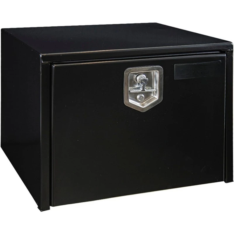

1702300 Black Steel Underbody Truck Box w/ T-Handle Latch, 18x18x24 Inch, Contractor Toolbox For Organization An