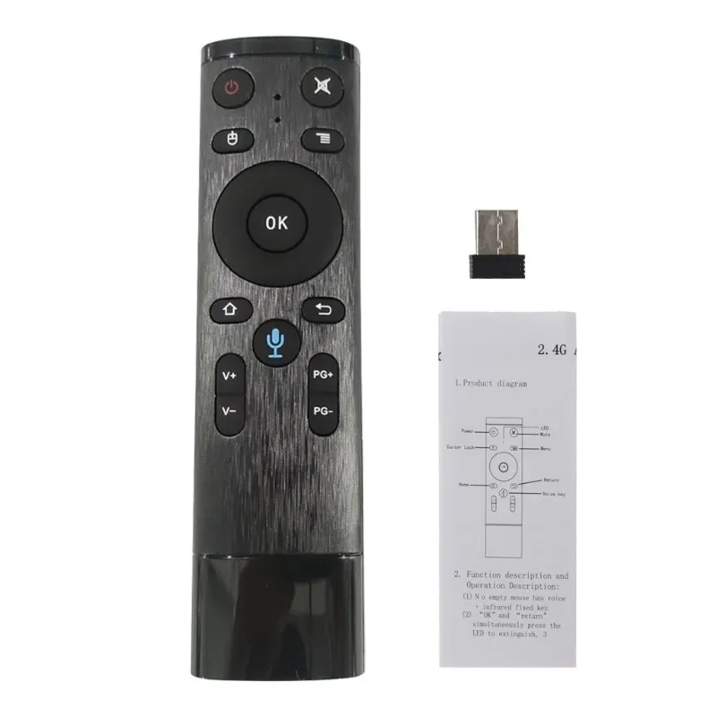 Q5 Air Mouse Remote 2.4G Wireless Voice Remote Control for Smart TV Android Box Projector