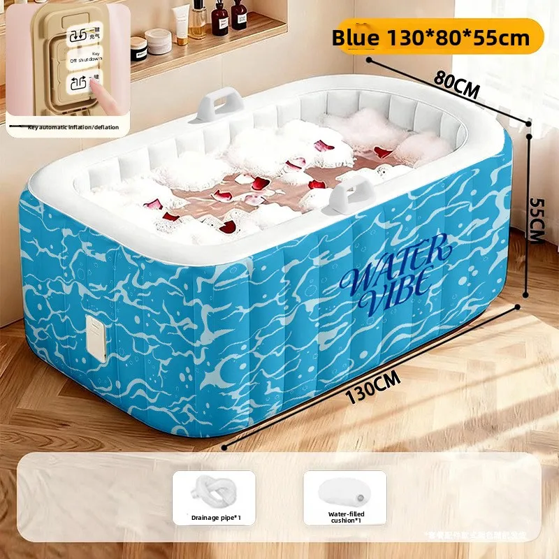 Foldable Automatic Inflating Bath Tub Adults Children Full Body Foot Spa Baby Bath Tub Foldable Bath Tub Portable Bathtub