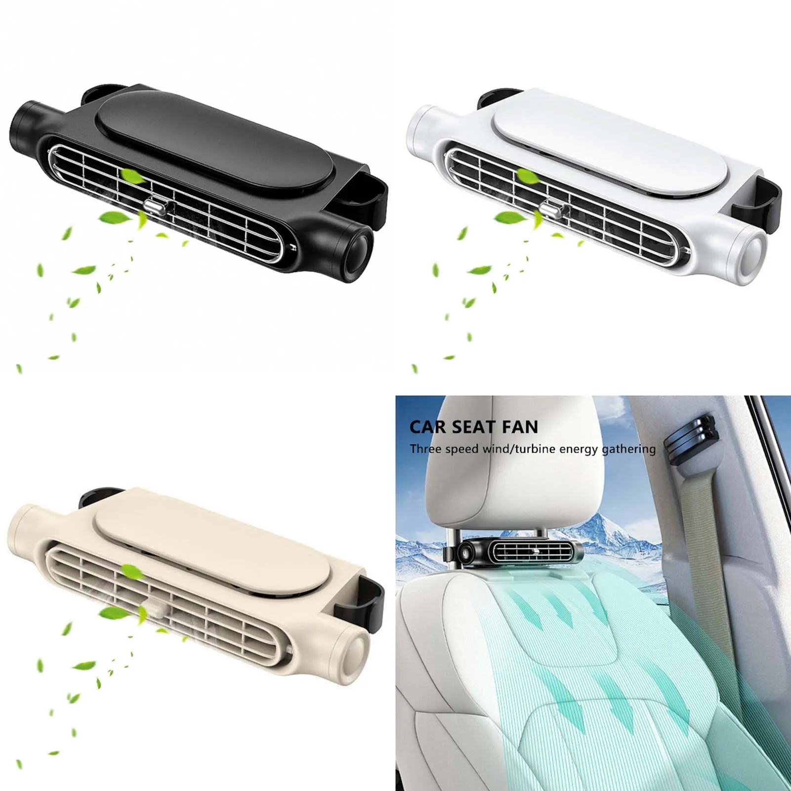 Aire frío para asiento trasero de coche, velocidades de viento ajustables, herramienta de enfriamiento eficiente, mantiene a sus pasajeros sin esfuerzo