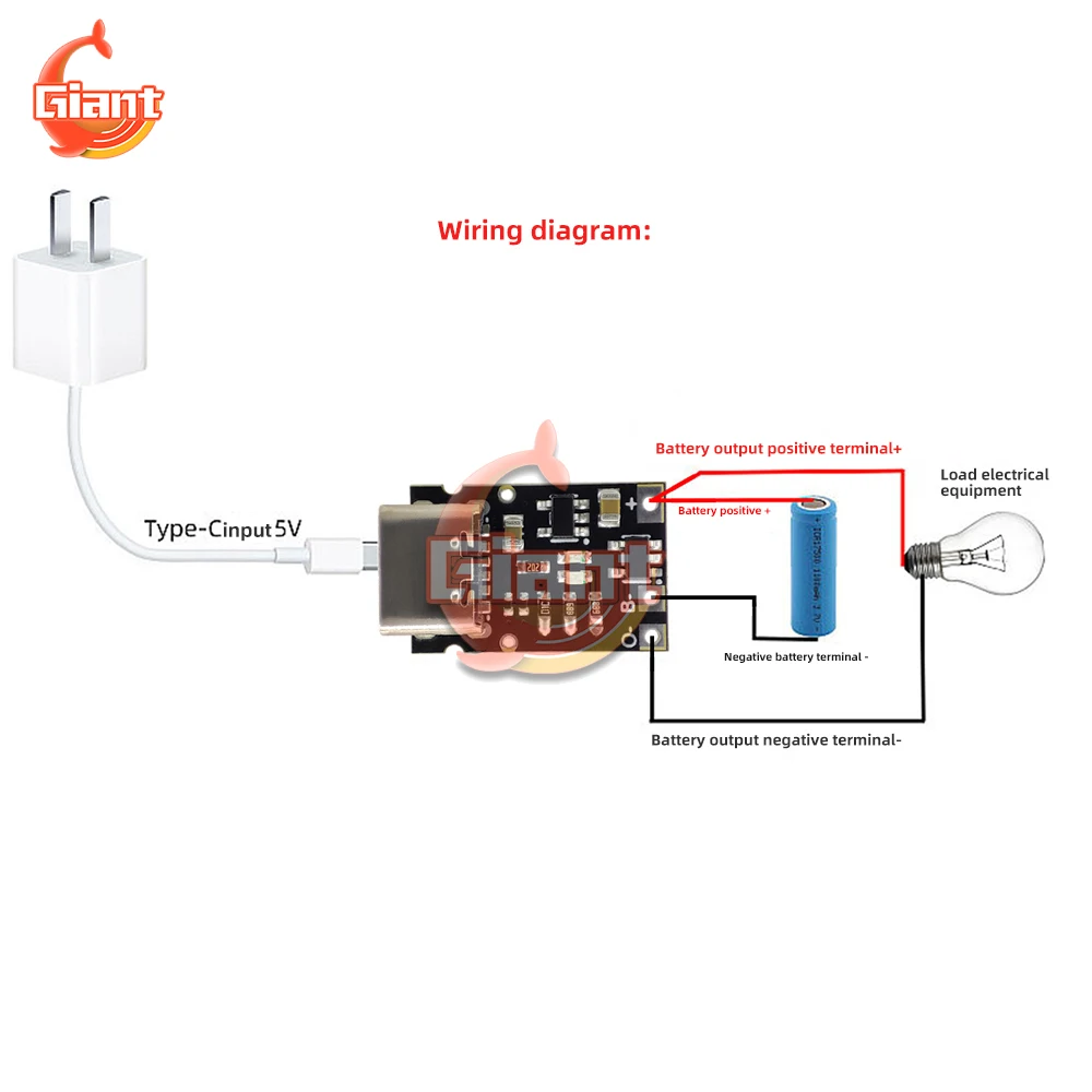 DC4.5-5.5V Ternary Polymer Small Capacity Lithium Battery Charging Board With Protection Board Support 500/400/300/200/100mA