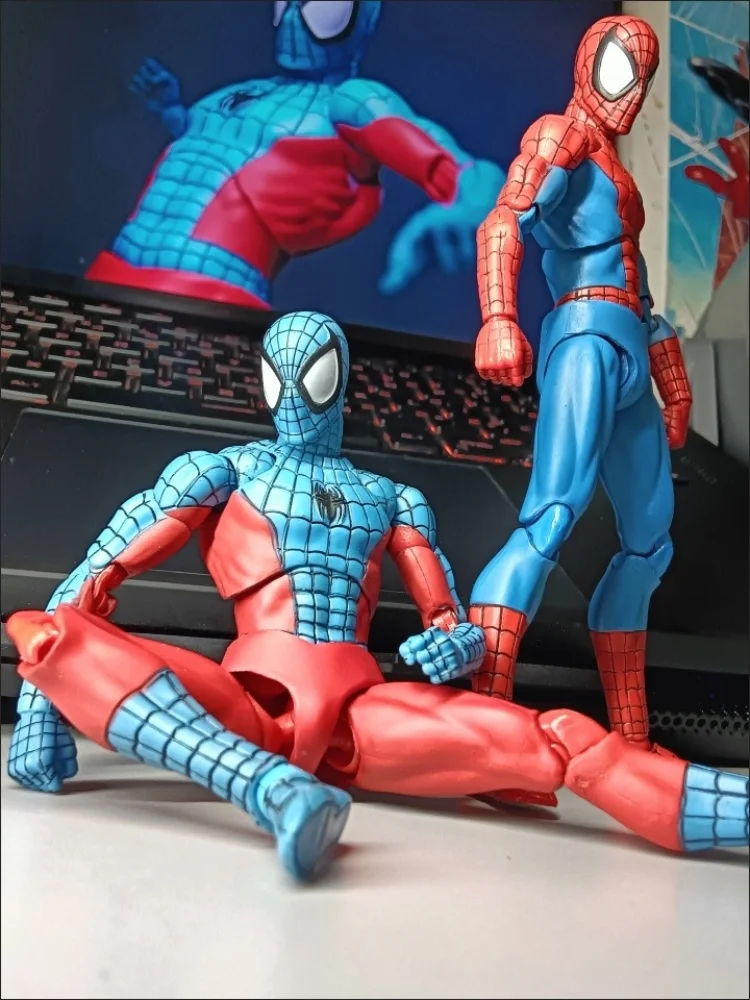 

Ct Ko Mafex 190 Cobweb Spiderman Action Figures Mafex 185 Spider Man Venom Movable Statues Model Collectible Toys Kids Gift