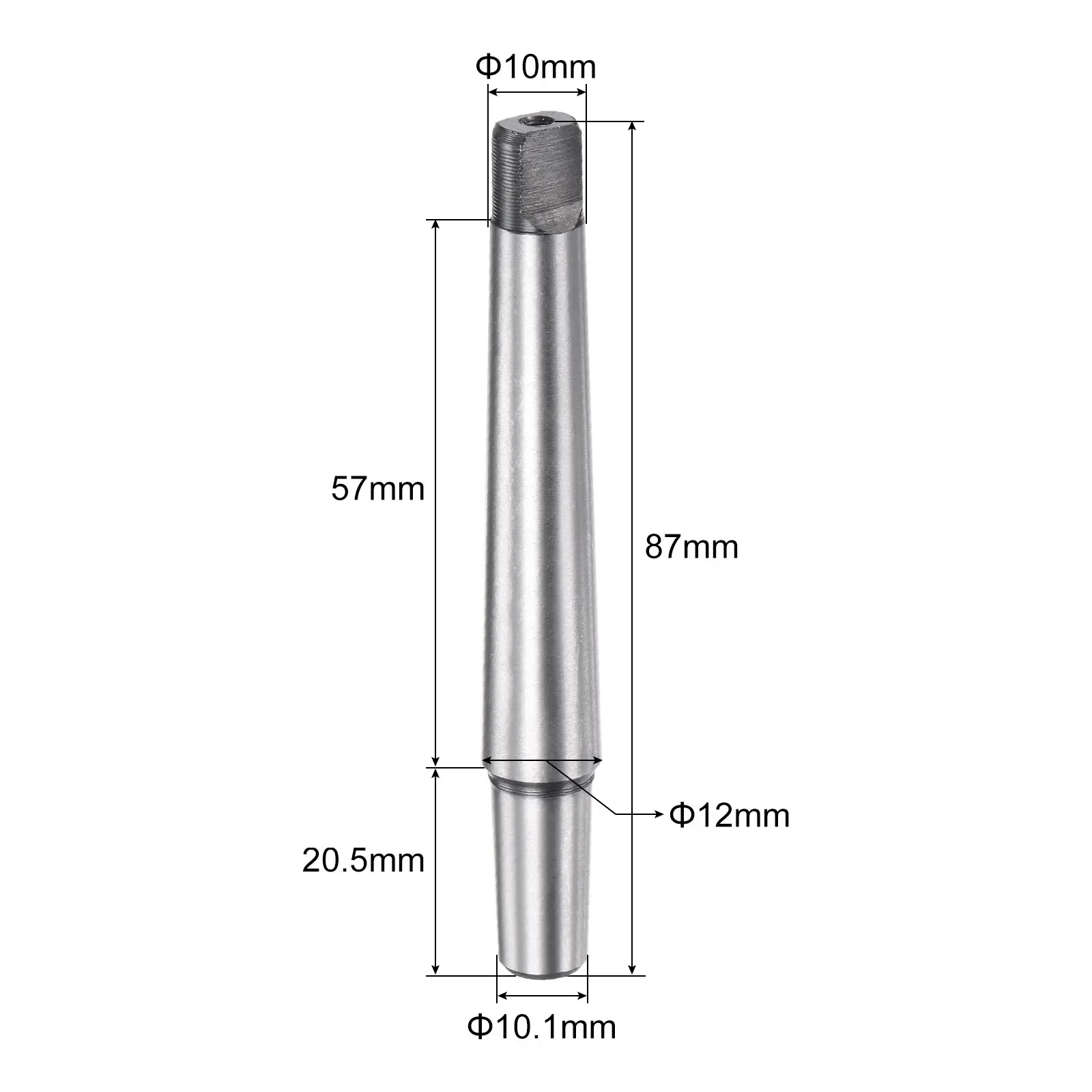 Adaptador mt1 do atarraxcell morse ao adaptador da pata da extremidade de b10 tang morse atarraxamento 1mt 10b para tornos e prensas da broca