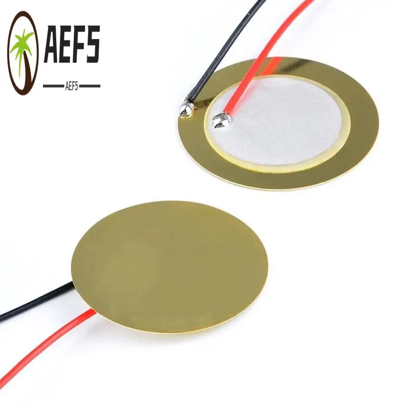 AEF5-15Pcs 27Mm Piezo Discs With Leads Mic Drum Trigger Acoustic Pickup For Acoustic Guitar