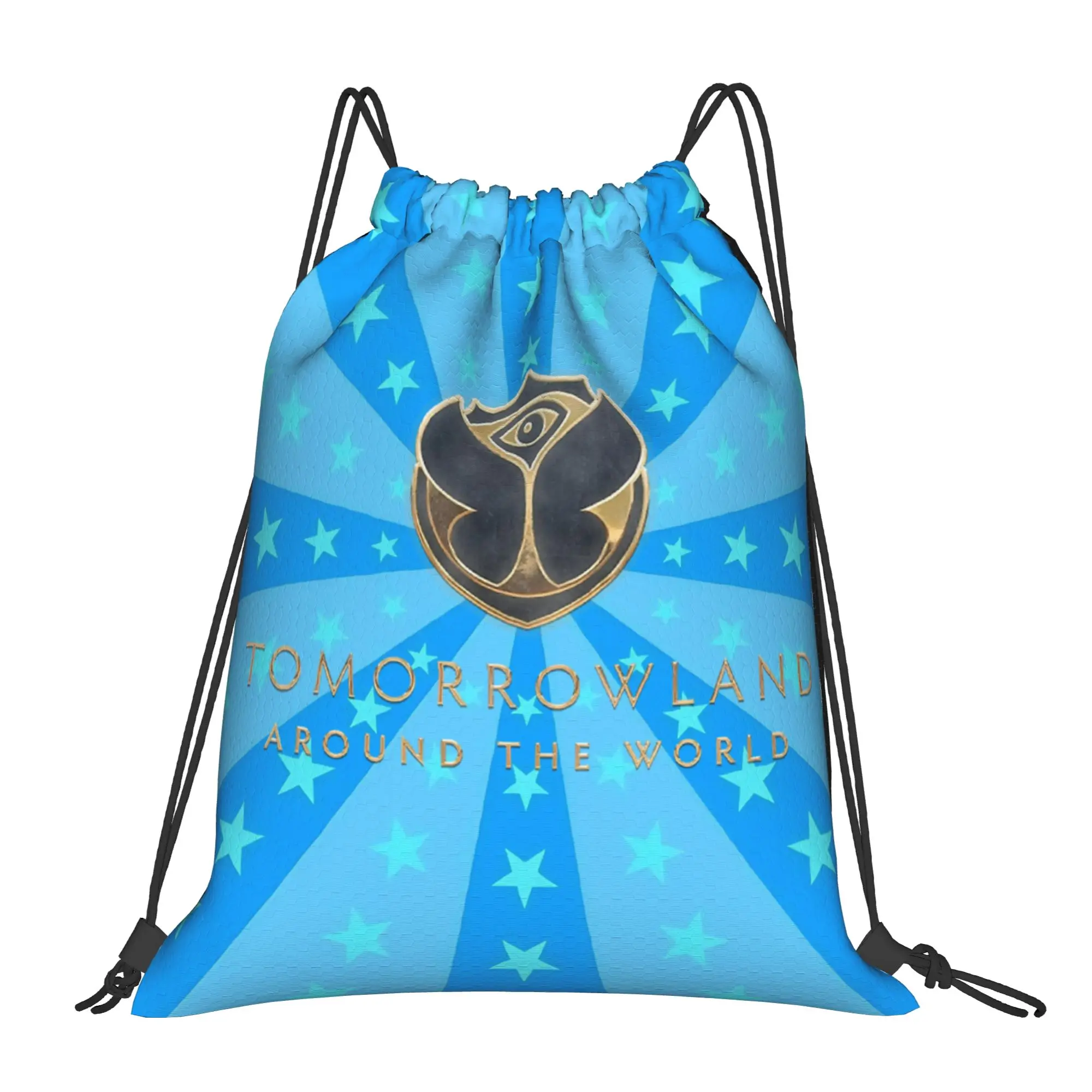

Tomorrowlands Festival Music Drawstring Backpack Sports Gym Sackpack Water Resistant String Bags for Working Out