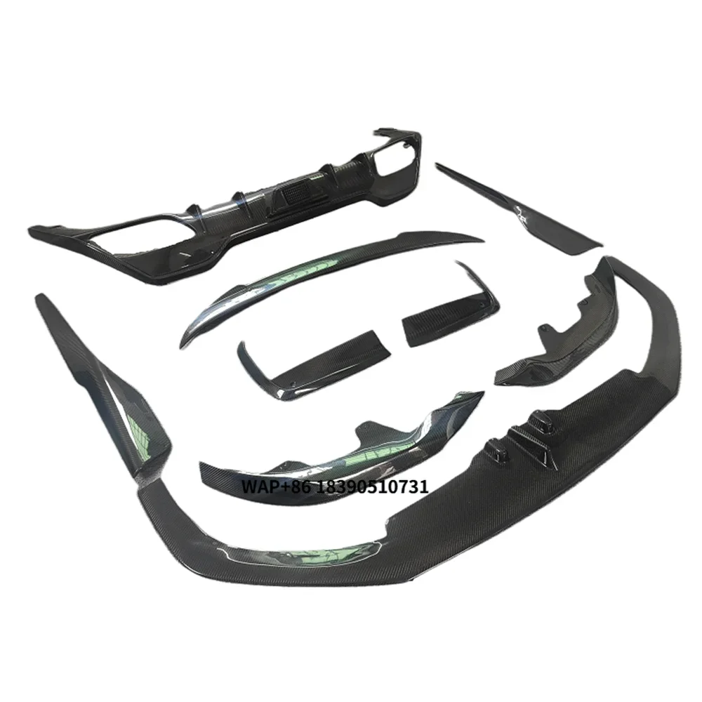 

For 8 Series G15 G16 M850i Body Kit with Carbon Fiber AC Style Front Bumper Splitter Side Skirts Spoiler Rear Diffuser