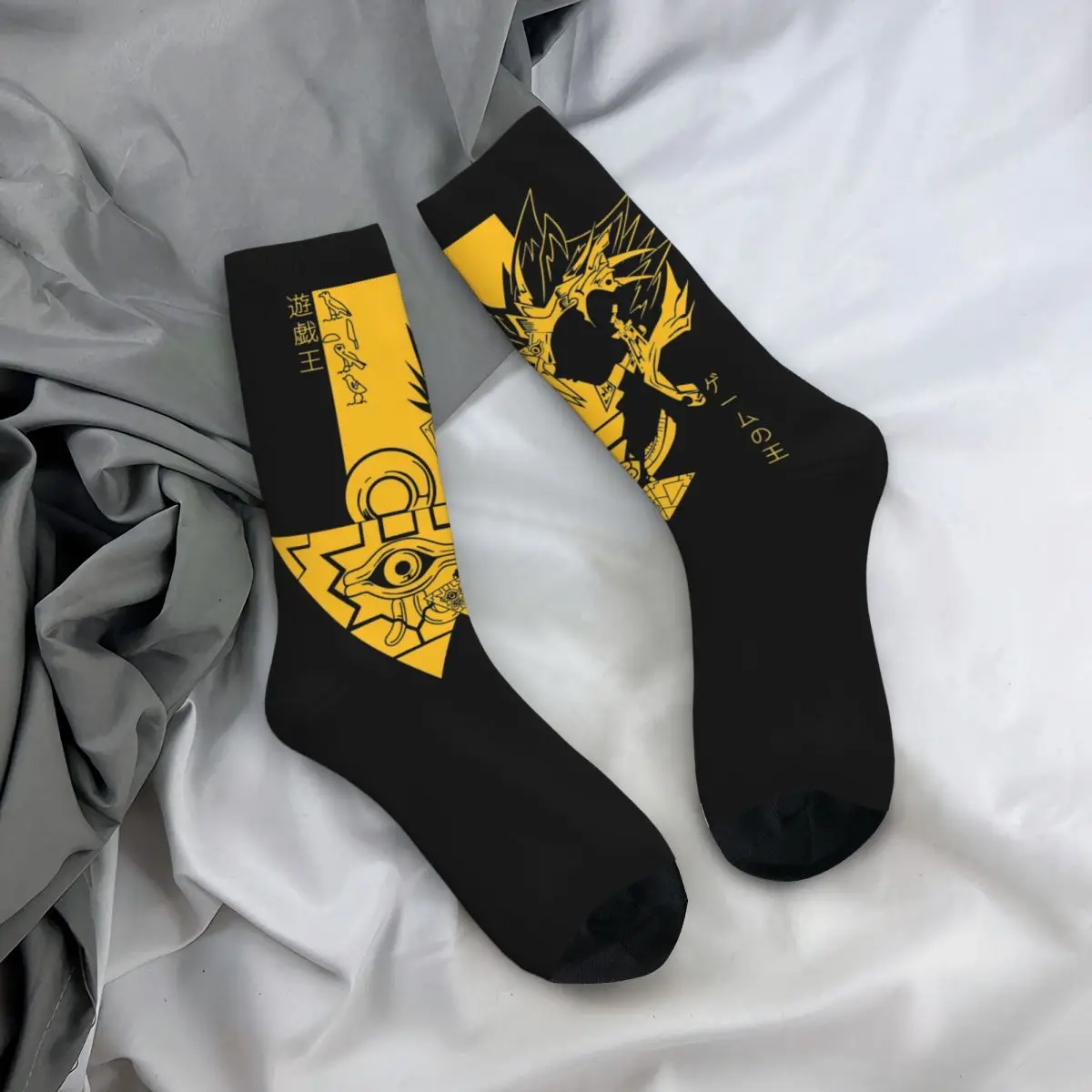 Happy Funny Male Men Socks Novelty Yu Gi Oh Egyptian Duel Master Sock Skateboard Women's Socks Spring Summer Autumn Winter