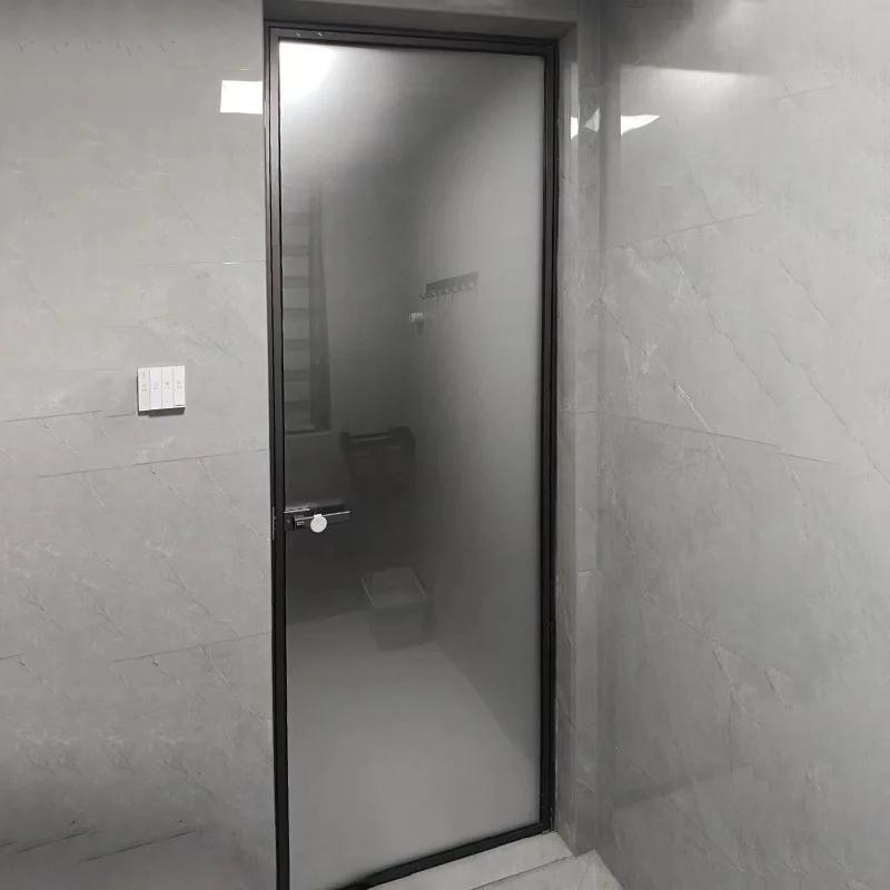 

Bathroom swing door glass door toilet door kitchen aluminum alloy ultra-white