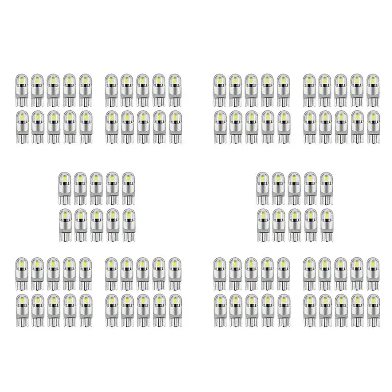 Exclusive 100Pcs 6000K Canbus T10 168 194 W5W Dome License Side Marker LED Light Bulb White