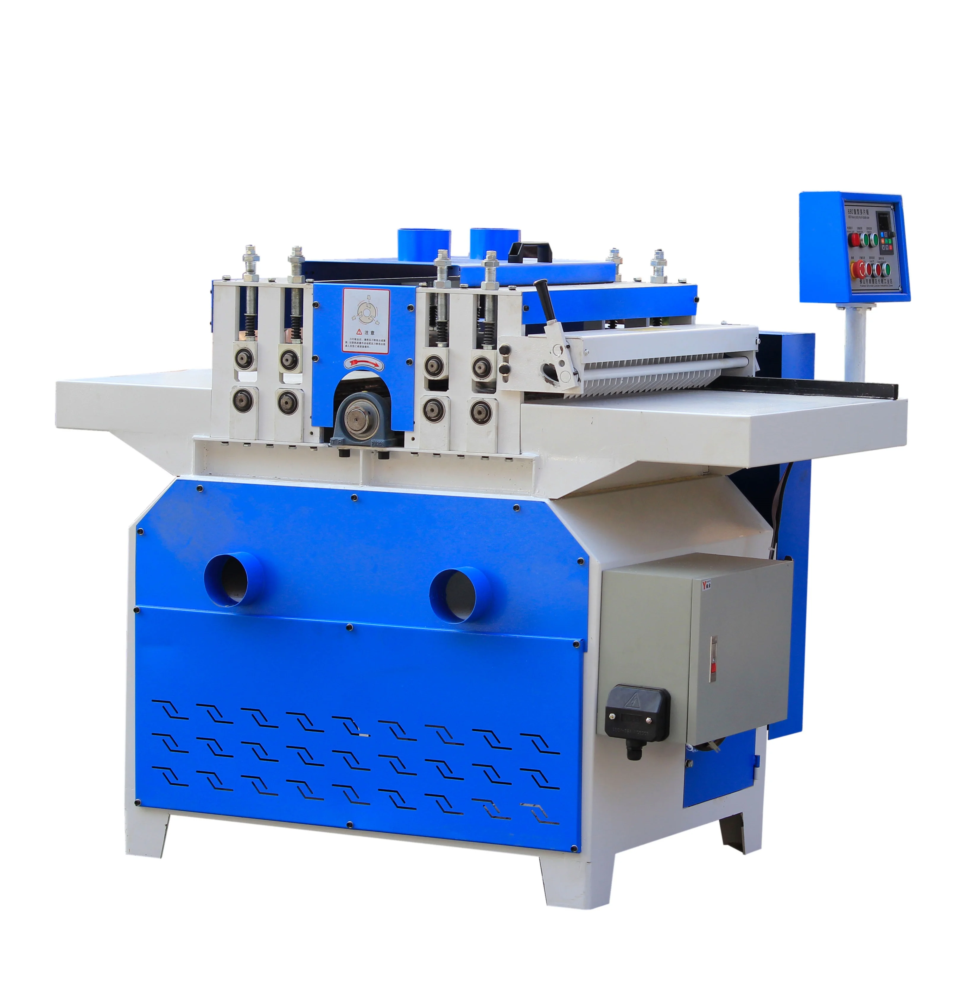 680 مللي متر النجارة خشب متين التحكم في التردد متعدد متعدد الشفرات حافة متعددة شفرة تمزق تمزق المنشار آلة قطع النشر