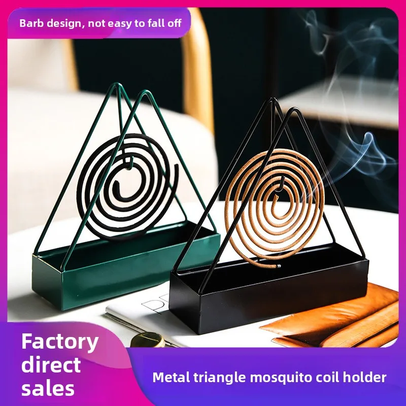 Creative Triangular Mosquito Coil Holder, Fireproof Anti-scald Ash Tray, Safe Incense & Aromatherapy Rack