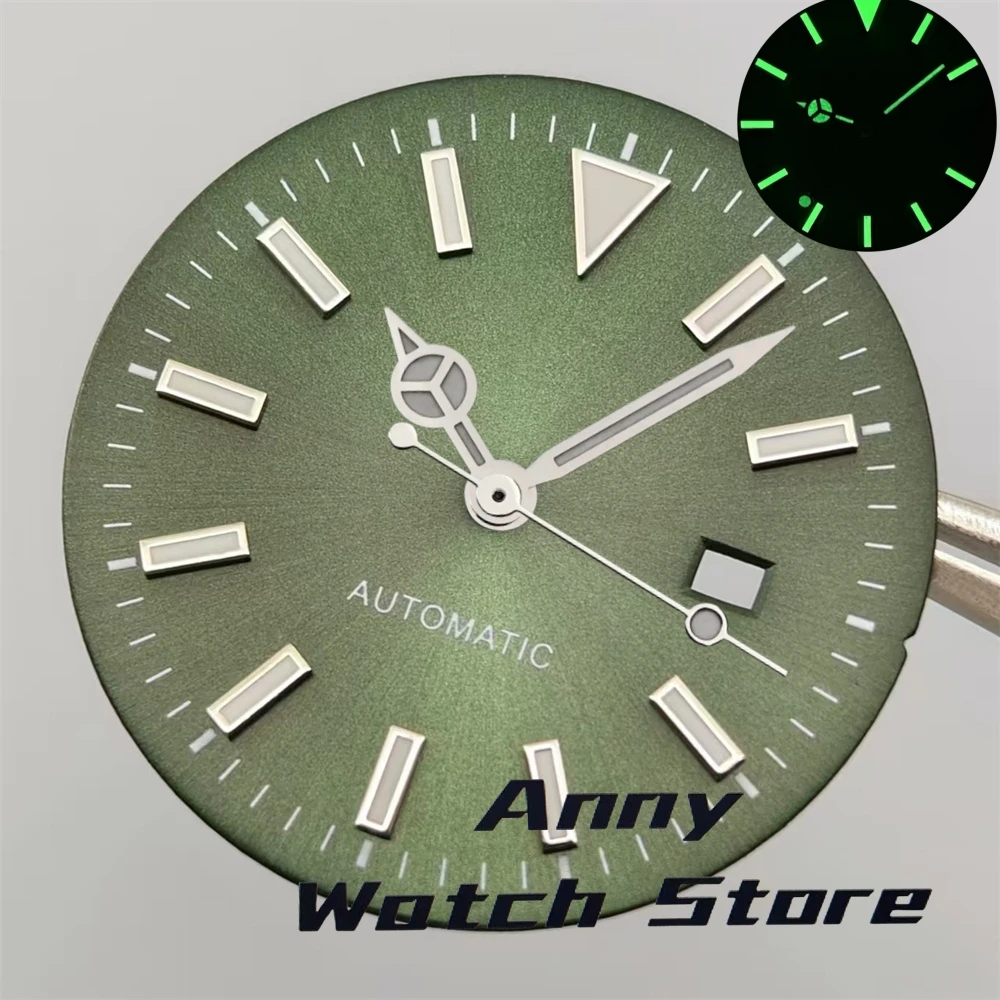 24.5mm Sunburst Women Watch Dial Hand Set White Gray Green Pink Gold Rose Gold Dial Fit NH05 Movement For Lady Watch