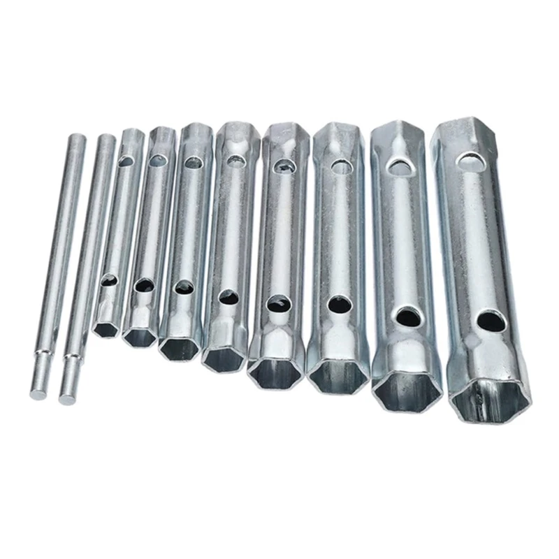 

Metric Tube Socket Filter Wrench Set, Hollow Rod Design Suitable for Long Screws, High Strength Steel Hand Tool 10Piece