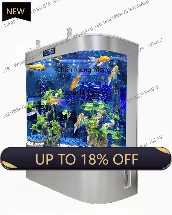 

P178 Fish Tank Living Room Home Medium Glass Change Water Ecological Landscaping Back Filter JINLONGYU Aquarium