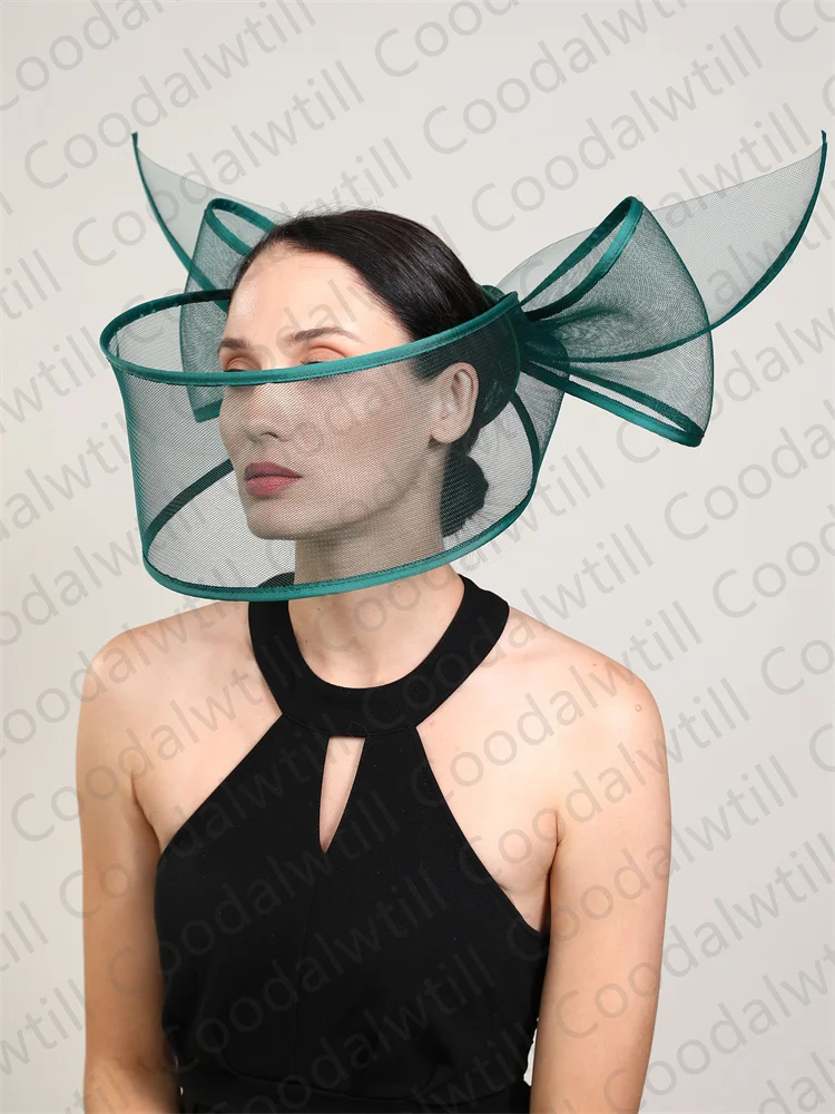 Donne Designer di lusso Fascinator cappelli fascia per matrimonio chiesa elegante signore Chapeau Cap Femme Vintage copricapo Party Derby