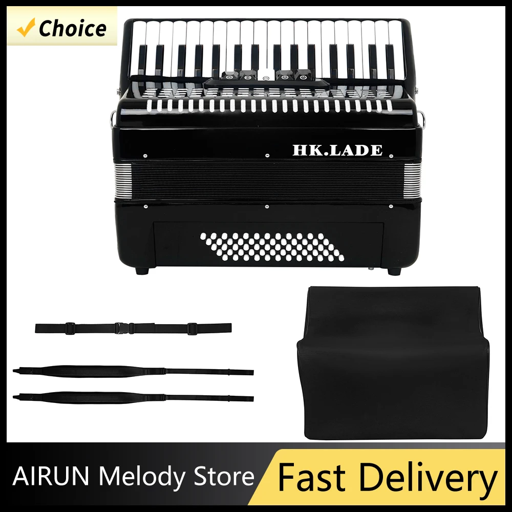 

HK · Черный аккордеон LADE AH-60 с 34 клавишами, 60 басами и 5 вариантами клавиш, подходящим для практического аккордеона