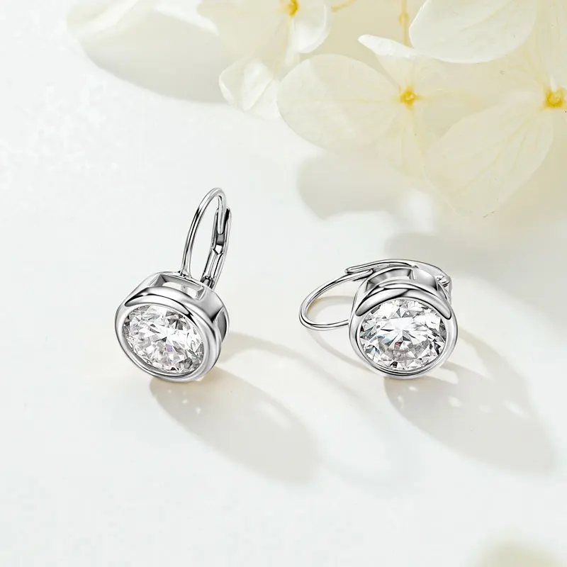 Lnngy Brinco Prata 925 Sterling Silber Creolen für Damen, zertifiziert, 6,5 mm/8 mm, Moissanit-Diamant-Ohrring, Schmuck, Geschenk – Detail 6