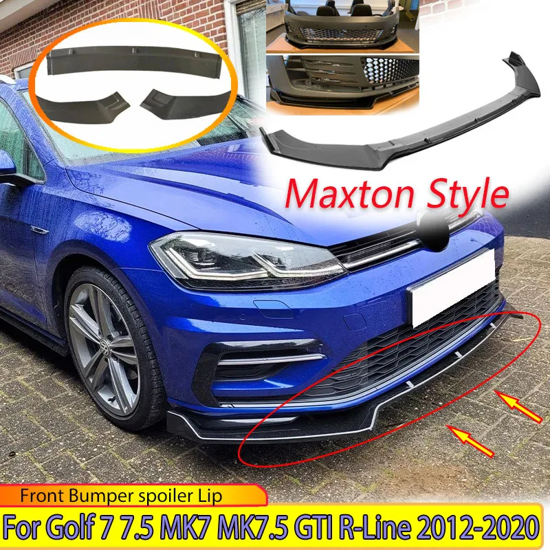 

Maxton Style for Golf 7 7.5 MK7 MK7.5 GTI GTD R R-Line 2012-2020 Front Bumper Spoiler Lip Chin Splitter Diffuser Blade Body Kit