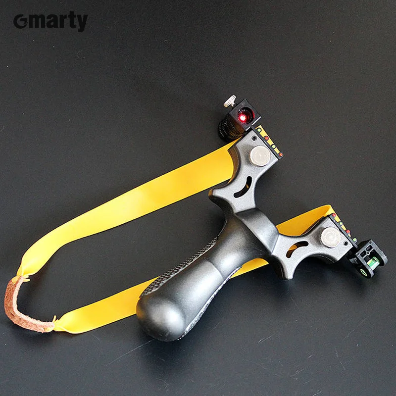 Resin Laser Aiming Flat Rubber Band Fast Pressure Infrared Aiming Single Bow Toy Rack Outdoor 98K Slingshot