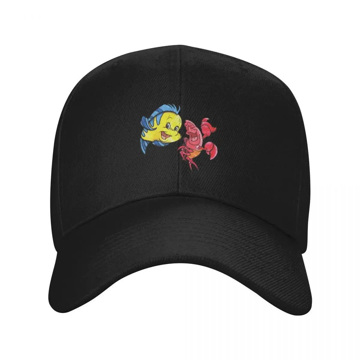 Flounder and Sebastian Baseball Cap Beach Bag Designer Hat Kids Hat hard hat Woman Hats Men's