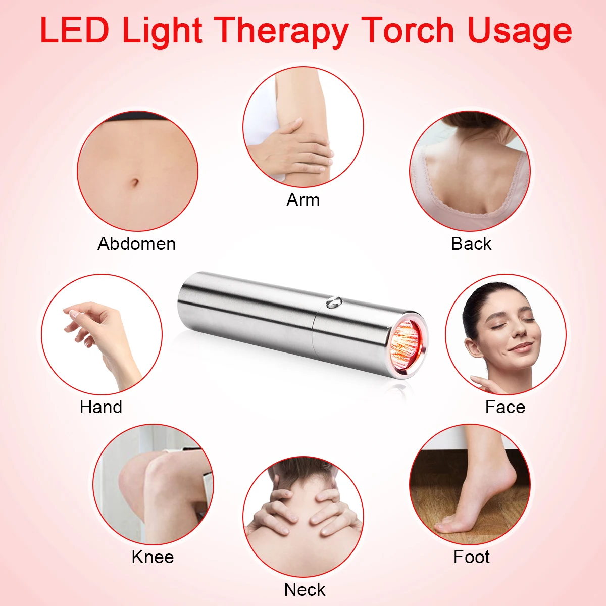 Led Flashlight Anti Inflammatory Body Pain Relief Red Light Therapy Device Muscle Pain Infrared Lamp Led Therapy Skin Care