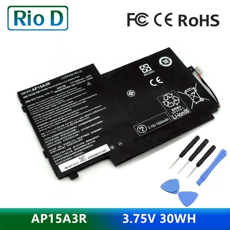 

Новый аккумулятор AP15A3R 3,75 в 30 Втч AP15A8R AP15A3R для ноутбука Acer Aspire Switch 10E SW3-013P Series