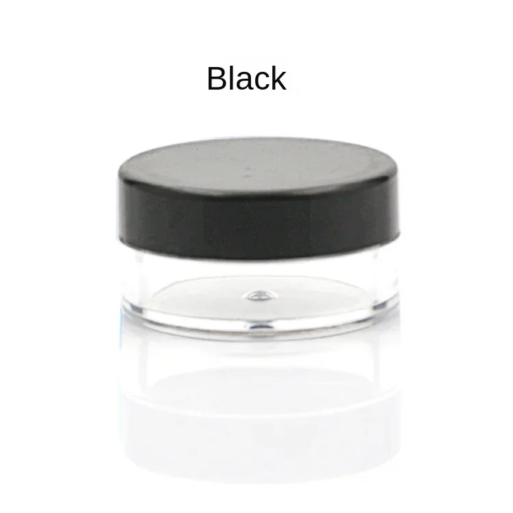 100 stücke 2g/5g/10g Leere Kosmetische Make-Up Jar Töpfe Kunststoff Probe Container Transparente Probe flaschen Lidschatten Creme Lip Balm