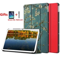 Ultra Slim Case for Huawei MediaPad M5 Lite 10 BAH2-W19/L09/W09 Magnetic Stand Cover for Media Pad M5 Lite 8.0 Case+film+pen