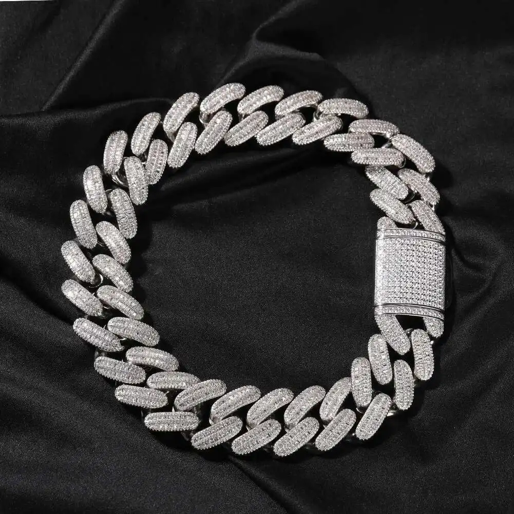 

Iced Out 26mm Chunky Cuban Link Chain Jewelry 18k Gold Hip Hop Jewlery Big Miami Cuban Necklace for Men